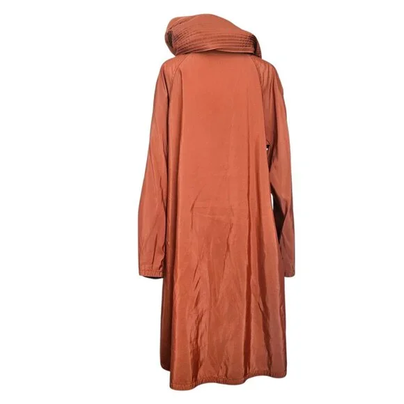 Mycra Pac Donatella Reversible Rain Jacket Hood Brown/Orange SZ 0-Petite US 6-8 - Picture 2 of 16
